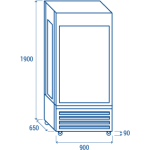 Βιτρίνα ζαχαροπλαστικής VRP 604B 600lt (Μαύρη)