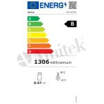Αεριζόμενος ψυχόμενος πάγκος GN1/1 με γυάλινες πόρτες και υπερυψωμένη πλάτη AK3204TNG