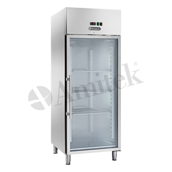Αεριζόμενο ψυγείο GN2/1 με γυάλινη πόρτα AK654BTG