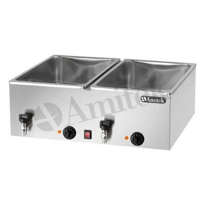 Bain Marie GN1/1 με 2 Βρυσάκια 1000 + 1000Watt BM216R italy