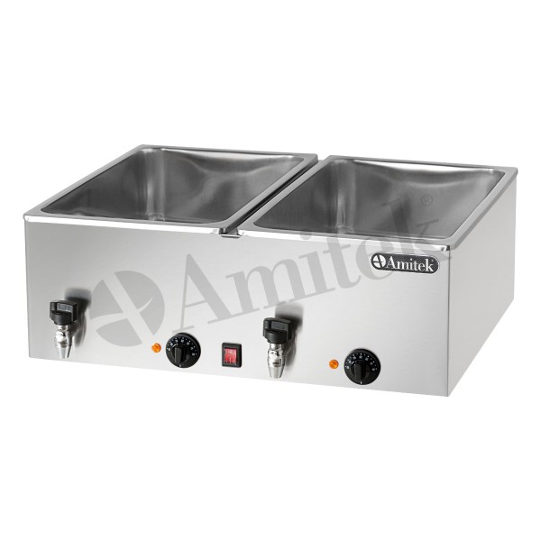 Bain Marie GN1/1 με 2 Βρυσάκια 1000 + 1000Watt BM216R italy