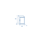 BACK BAR BBA 148 με 1 ανοιγόμενη ανοξείδωτη πόρτα