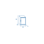 BACK BAR BBC 138 με μια ανοιγόμενη πόρτα (ύψος 900mm)