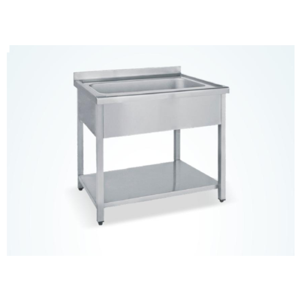 Λάντζα Σκευών ανοιχτή με 1 γούρνα 160X70X85 εκ BM-LA96180