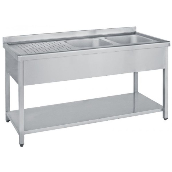 Λάντζα ανοιχτή με 2 γούρνες 160Χ60Χ85 εκ BM-LAE2160