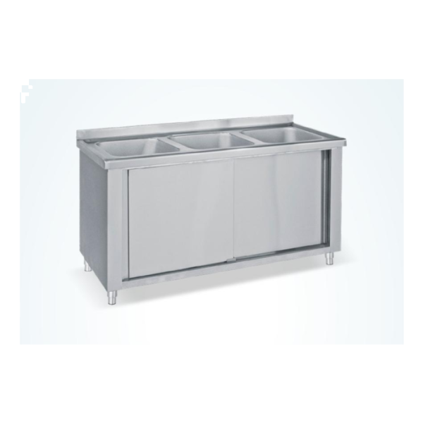 Λάντζα κλειστή με 3 γούρνες 180Χ70Χ85 εκ BM-LK3180