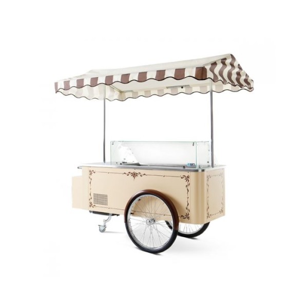 Βιτρίνα παγωτού τροχηλάτη 6 γεύσεων CARRETINO CLASSIC