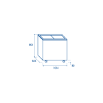 Οριζόντιος καταψύκτης CFG 308 με συρόμενα γυάλινα καπάκια 300lt