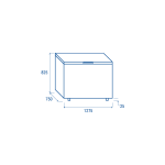 Οριζόντιο ψυγείο - καταψύκτης CFP 409 με τυφλό καπάκι 400lt