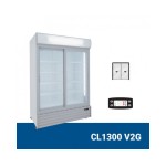 Ψυγείο αναψυκτικών με 2 συρόμενες πόρτες συντήρηση Λευκό 133x70x202,3 εκ CL1300 V2GC SL White