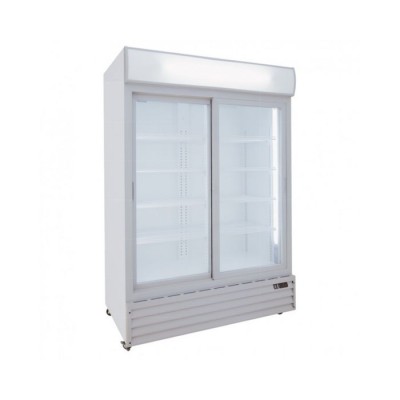 Ψυγείο αναψυκτικών με 2 συρόμενες πόρτες συντήρηση Λευκό 133x70x202,3 εκ CL1300 V2GC SL White