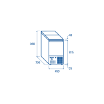 Ψυγείο σαλατών CR 45A - GN1/1 (ΑΝΟΙΧΤΗ ΕΠΙΦΑΝΕΙΑ ΕΡΓΑΣΙΑΣ)