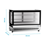 Ψυγείο Βιτρίνα συντήρησης επιτραπέζια 70x56x73 εκ DLX 70