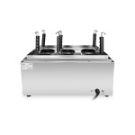 Dynamic EPC-6 βραστήρας ζυμαρικών με 3 βρυσάκια αποστράγγισης και 6 κάδους βρασμού ICS-300.0745