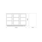 Dynamic GN-320LS Ψυγείο Back Bar Cooler Inox με 3 συρόμενες πόρτες ICS-300.0909