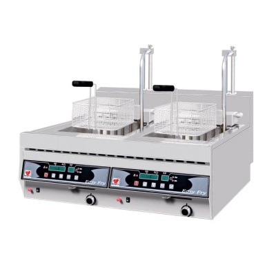 Φριτέζα αυτόματη Ηλεκτρική διπλή 2χ10-12lt 80χ70χ28cm NR-FL25