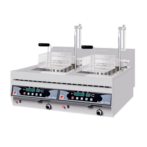 Φριτέζα αυτόματη Ηλεκτρική διπλή 2χ10-12lt 80χ70χ28cm NR-FL25