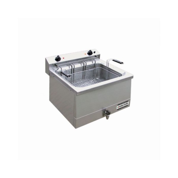 Φριτέζα Ηλεκτρική 18 λίτρων με βρυσάκι απορροής Resto Italia 60x62x50 εκ RST-FTR18R
