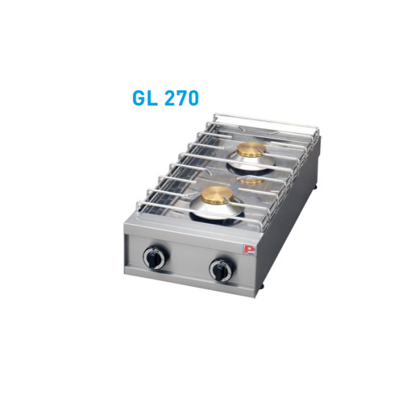 Εστια αερίου διπλή επιτραπέζια ΣΕΙΡΑ 70 40χ70χ22 εκ PN-GL270