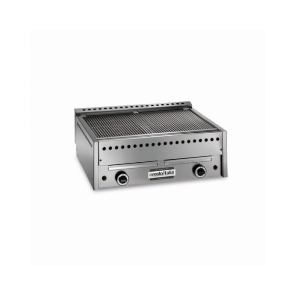 Γκριλ αερίου με πέτρα λάβας Resto Italia 69x57x31 εκ RST-GPL2