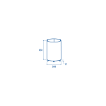 Ψυγείο αναψυκτικών HP 80 με γυάλινο καπάκι 80lt