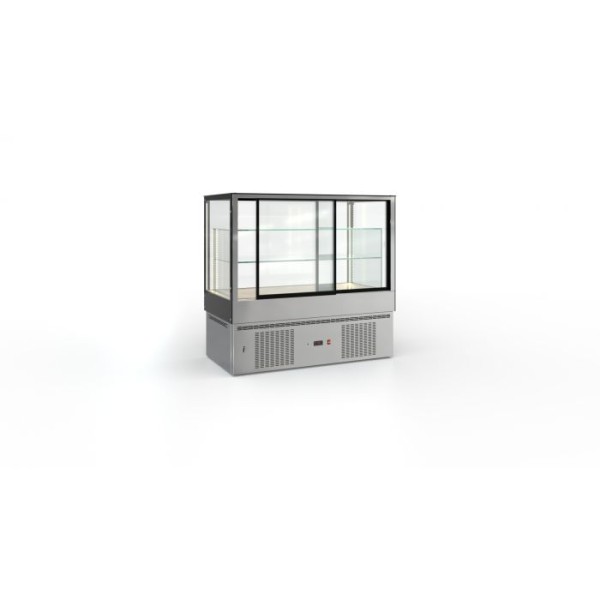 Επαγγελματικό ανοξείδωτο ψυγείο βιτρίνα IRIS αεριζόμενη με διπλά κρύσταλλα 137χ72χ130 εκ ID-IRIS13772.VIT