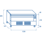 Ψυγείο πάγκος συντήρησης - κατάψυξης GN 1/1 DWT 120