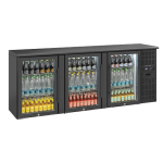 BACK BAR QBG 300 με τρεις γυάλινες ανοιγόμενες πόρτες