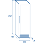 Ψυγείο κρασιού CW 410DT (δυνατότητα εντοιχισμού) 470lt 60X72X177