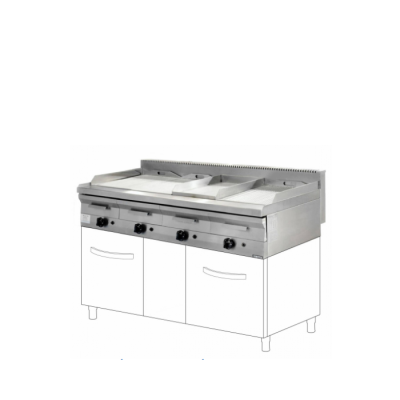 Επιδαπέδια Σχαριέρα αερίου νερού 160x70X85(98) εκ VMX-754 MD