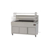 Επαγγελματική ανοξείδωτη επιδαπέδια ψησταριά κάρβουνου με σούβλες ένα ατέρμονα VKN-LG3 160χ61χ154 εκ