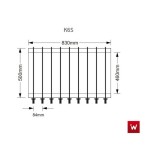 Επαγγελματική ψησταριά για 9 κοντοσούβλια επιτραπέζια κάρβουνου VKN-ROASTER K9S 110X61X27/27 εκ