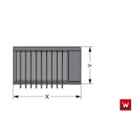 Επαγγελματική ψησταριά για 9 κοντοσούβλια επιτραπέζια κάρβουνου VKN-ROASTER K9S 110X61X27/27 εκ