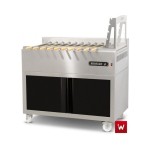 Επαγγελματική ψησταριά για 9 κοντοσούβλια επιτραπέζια κάρβουνου VKN-ROASTER K9S 110X61X27/27 εκ