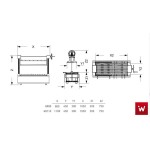 Επαγγελματική ψησταριά ROBATA κάρβουνου επιτραπέζια με ανύψωση VKN-ROASTER GR80 80X45X30(+75) εκ