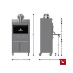 Επαγγελματικός φούρνος κάρβουνου επιτραπέζιος ROASTER VKN-ROASTER 76 96,5X71X111 εκ