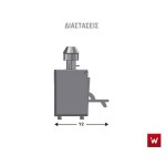 Επαγγελματικός φούρνος κάρβουνου επιτραπέζιος ROASTER VKN-ROASTER 56 76,5X71X111 εκ