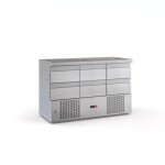 Ψυγείο πάγκος συντήρηση με 6 Συρτάρια μοτέρ κάτω 135X70X87.εκ ID-PSM 13570DM/6SIR