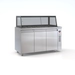 Ψυγείο σαλατών συντήρηση με 3 πόρτες χωρίς μηχανή 150x70x126 εκ ID-PS15070SALAD