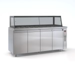 Ψυγείο σαλατών συντήρηση με 4 πόρτες χωρίς μηχανή 195x70x126 εκ ID-PS19570SALAD