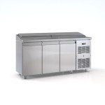 Ψυγείο saladette με 3 πόρτες μηχανή δεξιά για 10 GN 1/4 175χ70χ110 εκ και καπάκι ID-PSM17570BAR.C