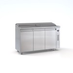 Ψυγείο saladette 3 πόρτες με καπάκι χωρίς μηχανή για 7 GN 1/4 150χ70χ126 εκ ID-PSM15070BAR.C