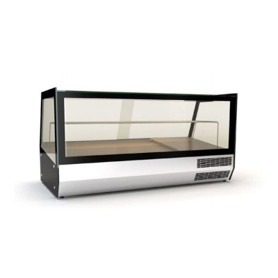 Επαγγελματικό ψυγείο επιτραπέζιο βιτρίνα ECO αεριζόμενο με διπλά κρύσταλλα ανοξείδωτο 110χ60χ66 εκ ID-ECO110DIS