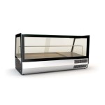 Επαγγελματικό ψυγείο επιτραπέζιο βιτρίνα ECO αεριζόμενο με διπλά κρύσταλλα ανοξείδωτο 110χ60χ66 εκ ID-ECO110DIS