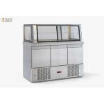 Ψυγείο βιτρίνα PANINI με 2 πόρτες και διπλά κρύσταλλα μοτέρ κάτω 135χ70χ130 εκ Μοντέλο ID-PSM13570DIS.DM