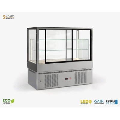 Επαγγελματική ανοξείδωτη βιτρίνα θερμαινόμενη με κυκλοφορία αέρα 137X72X130 εκ ID-IRIS137VITHER