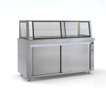 Επαγγελματική ανοξείδωτη βιτρίνα θερμαινόμενη με κυκλοφορία αέρα ID-PSH17370DIS 173x70x130 εκ ID-PSH17370DIS