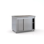 Επαγγελματικό ερμάριο ανοξείδωτο με 2 Συρόμενες πόρτες και ράφι 120X70X87 εκ ID-ER12070