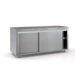 Επαγγελματικό ερμάριο ανοξείδωτο με 2 συρόμενες πόρτες και ράφι 220X70X87 εκ ID-ER22070