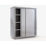 Επαγγελματικό ερμάριο ανοξειδωτο σκευών ντουλάπα με συρόμενες πόρτες 160Χ70Χ200 ID-ER.SK160